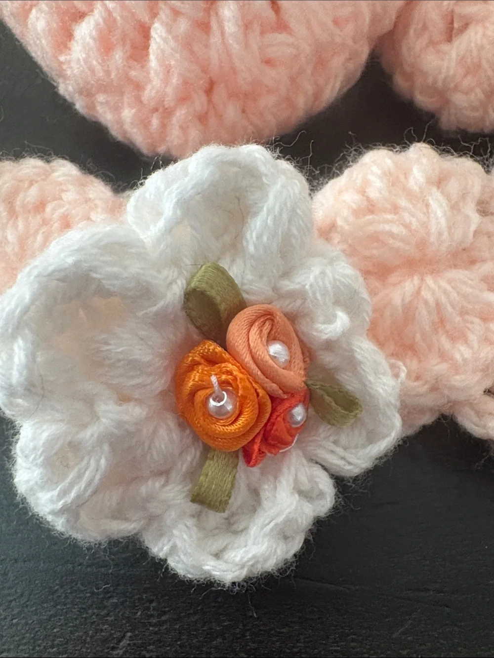 Handmade Baby Girl Pink Crochet Booties